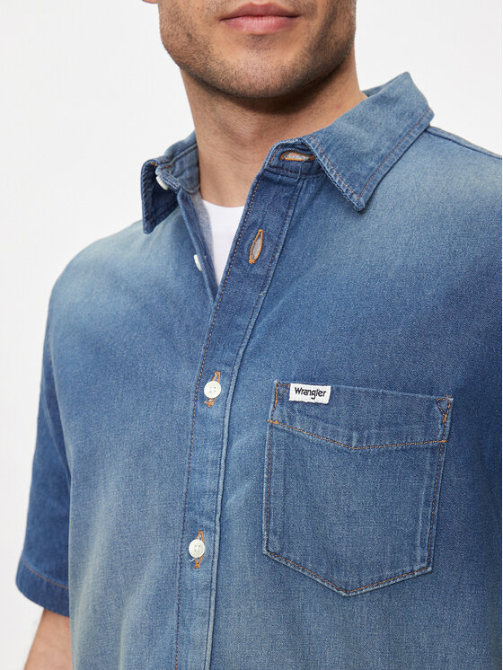 Wrangler Wrangler traper košulja 112350183 Plava Regular Fit