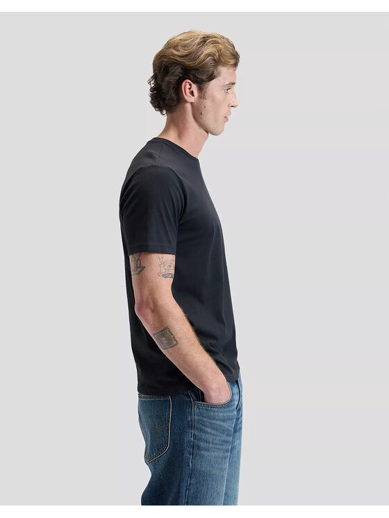 Lee Lee T-Shirt SS PATCH LOGO TEE Czarny Regular Fit
