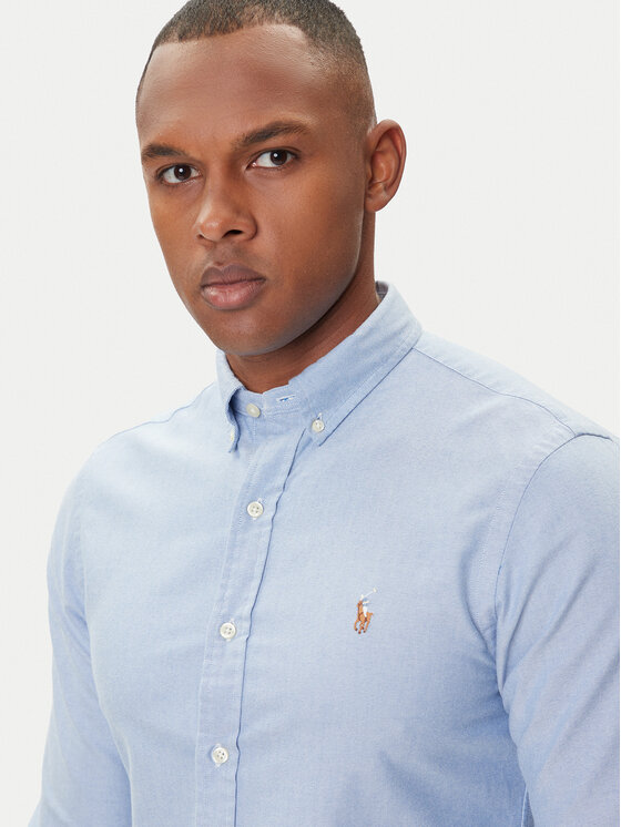 Polo Ralph Lauren Polo Ralph Lauren Marškiniai Classics 710767444001 Mėlyna Slim Fit