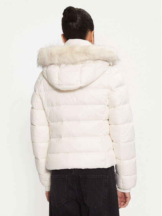 Tommy Hilfiger Tommy Hilfiger Пухено яке WW0WW43520 Екрю Regular Fit