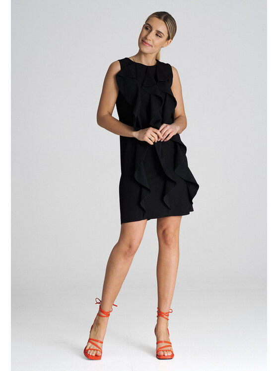 FIGL FIGL Vestito da giorno M1002 Nero Regular Fit