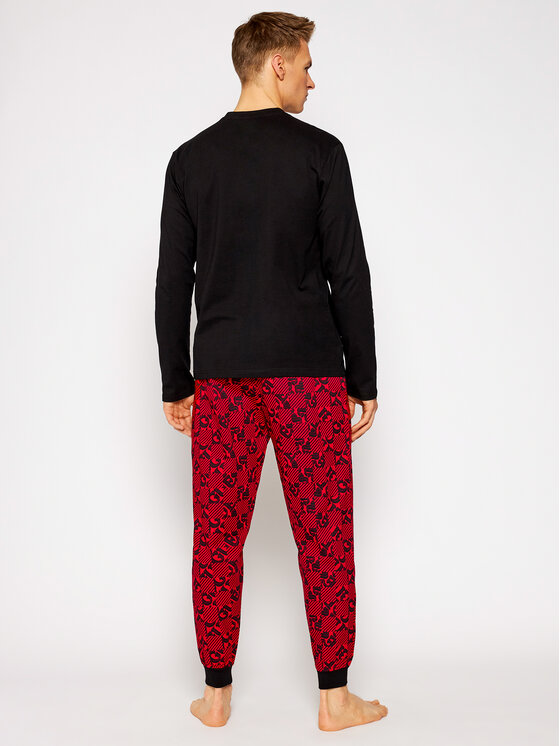Guess Guess Pyžamo U0BX03 JR018 Černá Regular Fit