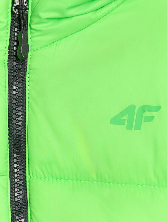4F 4F Vatovaná bunda OUTERWEAR Zelená Regular Fit