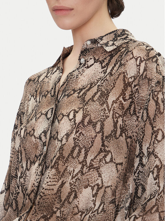 HUGO HUGO Camicia The Boyfriend 50539779 Marrone Oversize