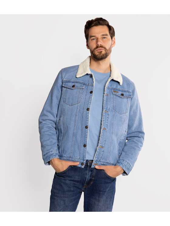 Lee Cooper Lee Cooper Kurtka zimowa BERG Niebieski Regular Fit