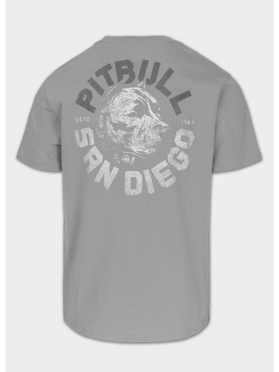 PITBULL PITBULL T-Shirt Koszulka męska DOG SD XXL Szary Regular Fit