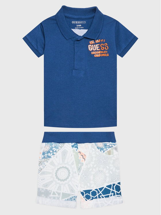Guess Guess Súprava polotričko a šortky I3GG03 K8HM3 Modrá Regular Fit