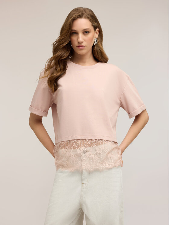 Motivi Motivi T-shirt G02WW003792N006 Rosa Boxy Fit