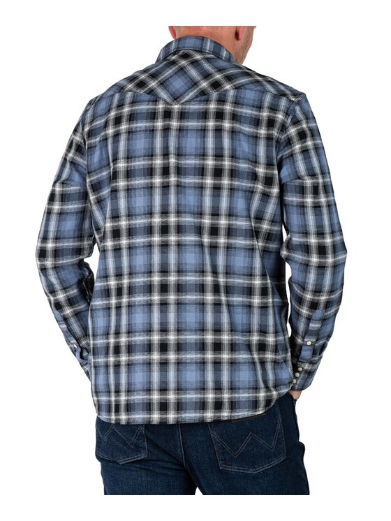 Wrangler Wrangler Koszula W5561JX4Q Niebieski Regular Fit