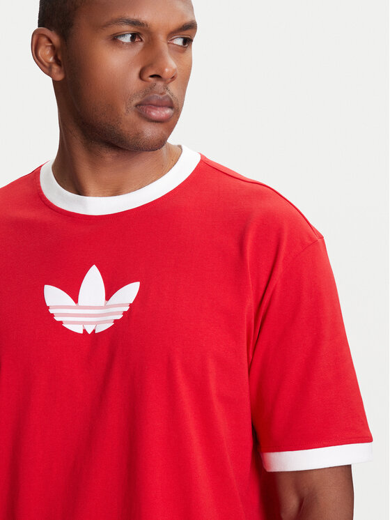 adidas adidas Tricou adicolor 2000s Cali JX1514 Roșu Loose Fit