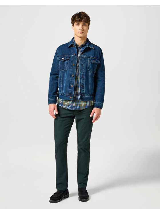 Wrangler Wrangler Jeansy GREENSBORO Zielony Regular Fit