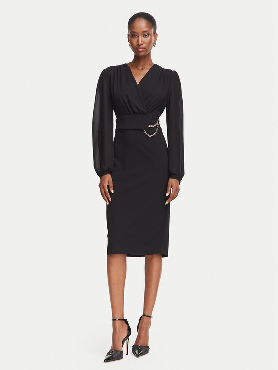 Rinascimento Rinascimento Kokteilikleit CFC0130446003 Must Slim Fit