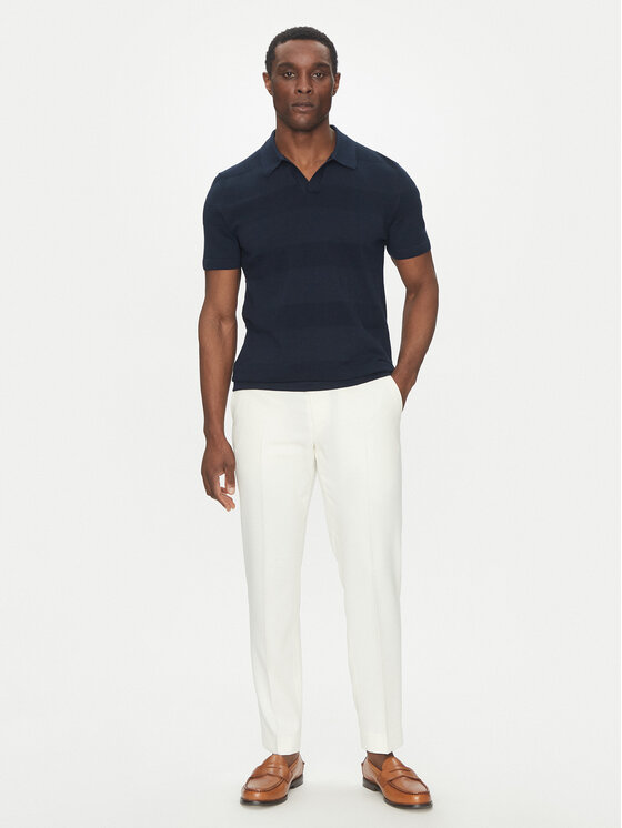 Hechter Paris Hechter Paris Polo 65009 151808 Granatowy Regular Fit