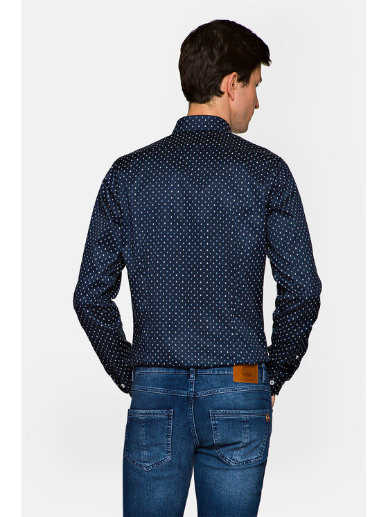 Lancerto Lancerto Koszula Diana 2 KO073121000004 Granatowy Slim Fit