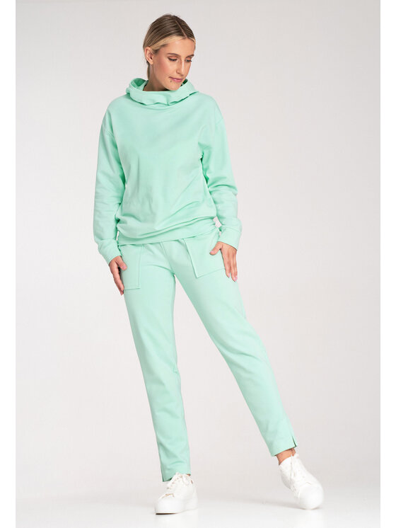 FIGL FIGL Teplákové nohavice M1035 Zelená Regular Fit