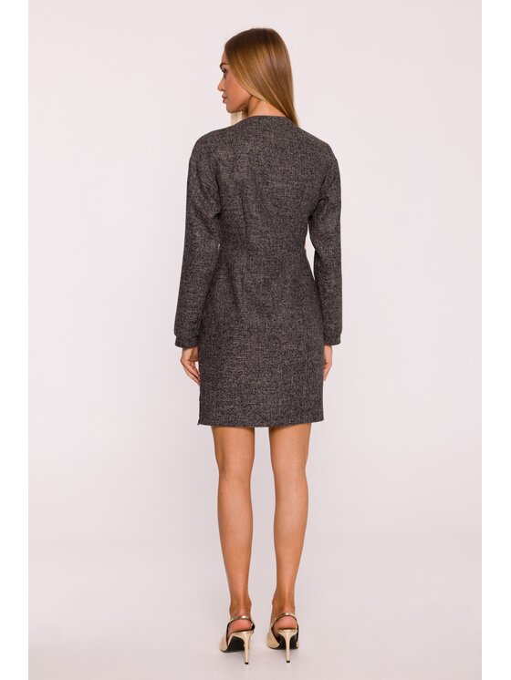 Made of Emotion Made of Emotion Sukienka wieczorowa M871 Czarny Modern Slim Fit