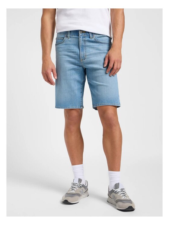 Lee Lee Szorty jeansowe 5 POCKET SHORT Niebieski Regular Fit