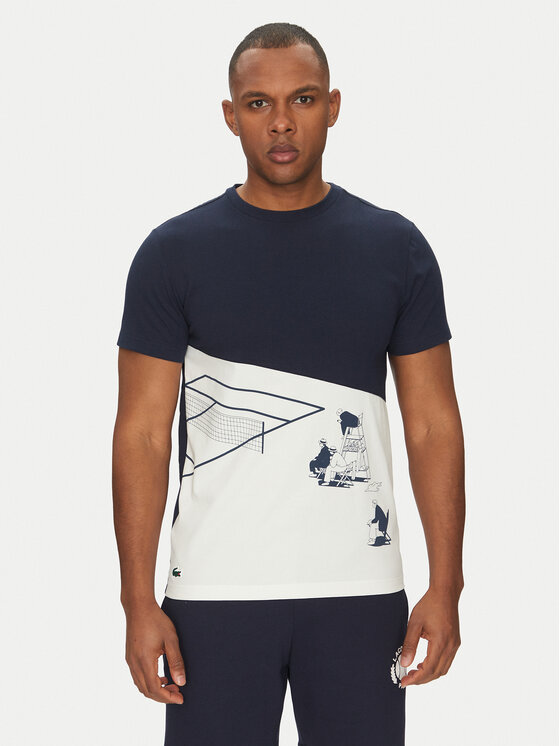 Lacoste Lacoste T-krekls TH0031 Tumši zils Regular Fit