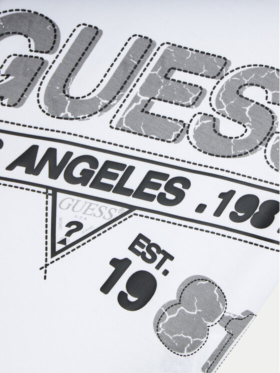 Guess Guess Majica N4BI10 I3Z14 Bela Regular Fit