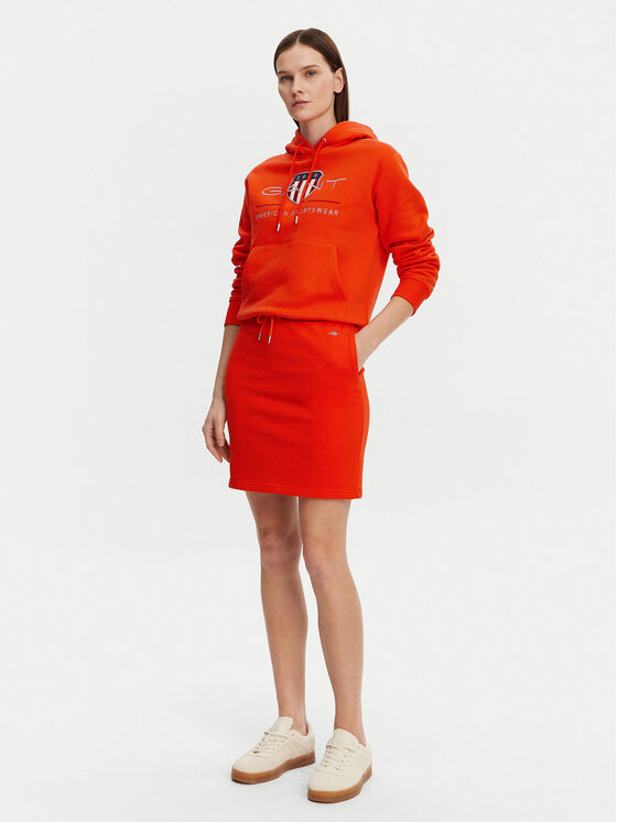 Gant Gant tepláková sukně 4200274 Oranžová Regular Fit