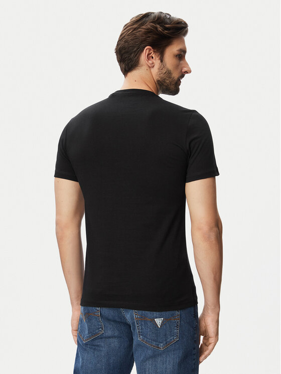 Guess Guess Тишърт M6YI44 K4230 Черен Slim Fit