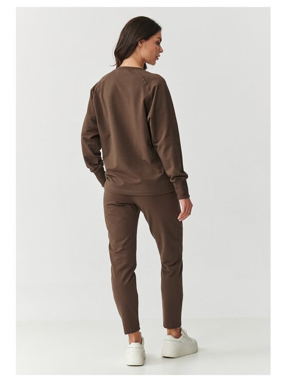 Makadamia Makadamia Dres M888 Brązowy Relaxed Fit