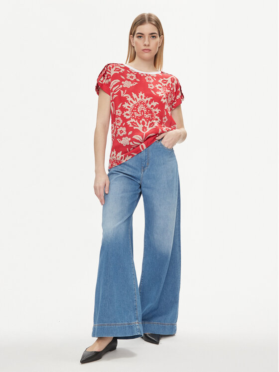 Liu Jo Liu Jo Bluse MA4116 J7821 Rot Regular Fit