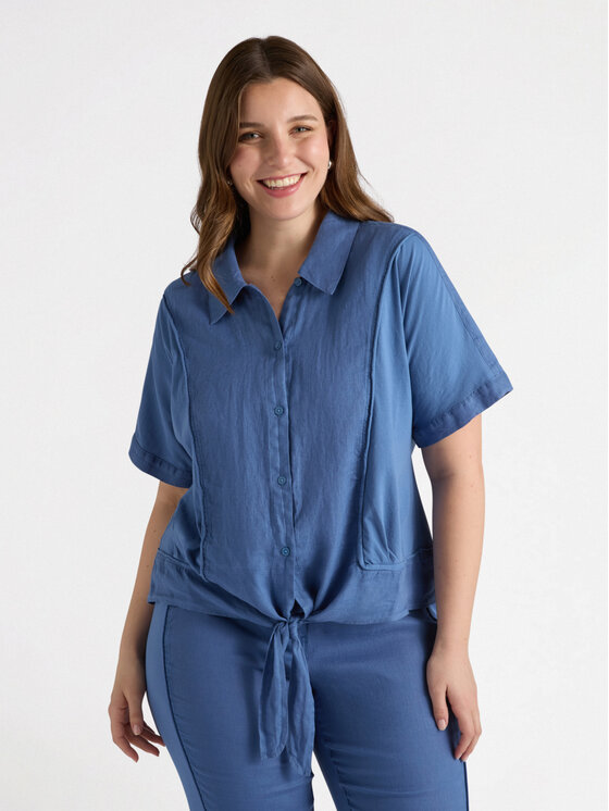 Fiorella Rubino Fiorella Rubino Camicia 5092L000149N024 Blu Boxy Fit