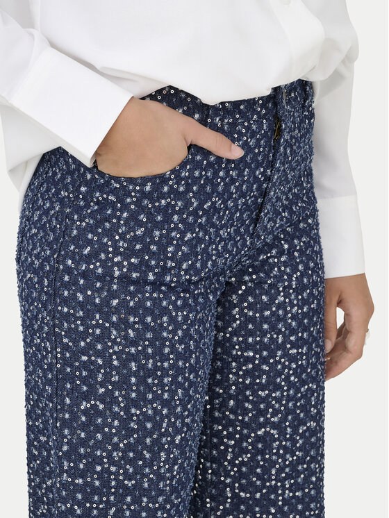 ONLY ONLY Stoffhose Evita 15362397 Dunkelblau Wide Leg