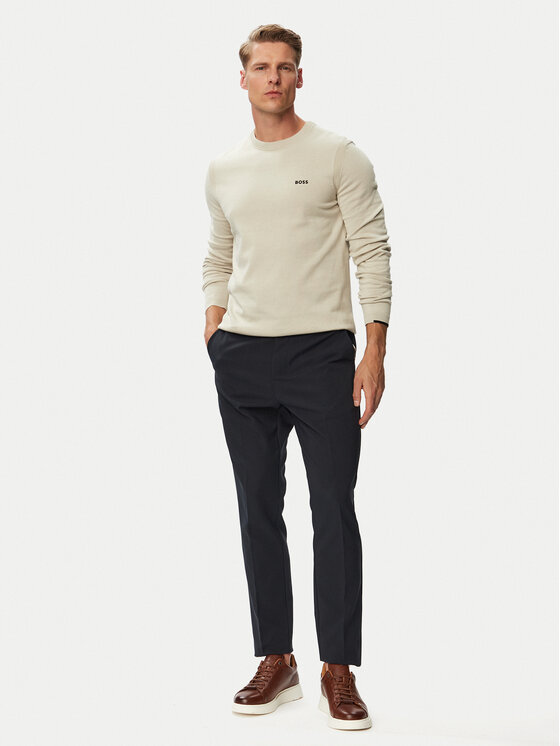 BOSS BOSS Светр KN_Ever-X CN 50556145 Світло-бежевий Regular Fit