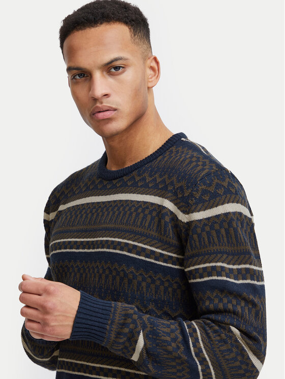 Blend Blend Sweter 20717485 Granatowy Regular Fit
