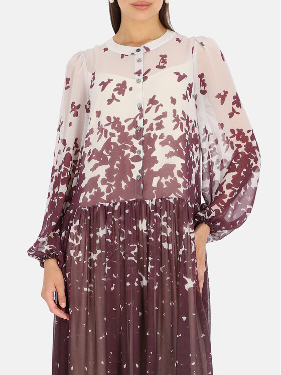 Potis & Verso Potis & Verso Sukienka elegancka Bertina Fioletowy Relaxed Fit