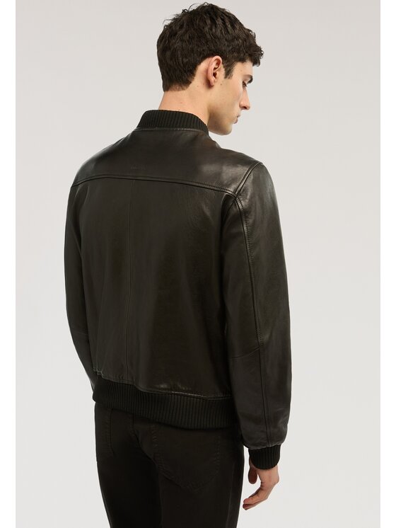Trussardi Trussardi Giacca di pelle R302M000053N033 Nero Regular Fit