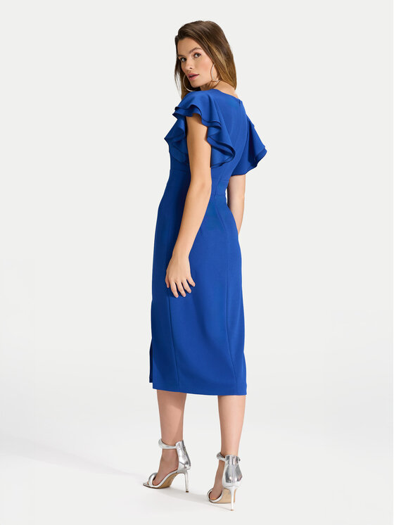 Swing Swing Koktel haljina 5AI18400 Plava Slim Fit