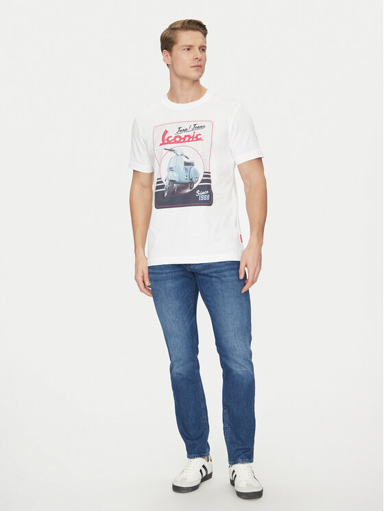 JOOP! Jeans JOOP! Jeans Majica 30045503 Bela Modern Fit
