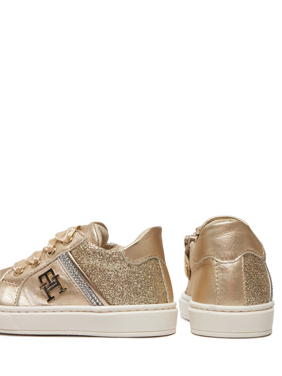 Tommy Hilfiger Tommy Hilfiger Sneakersy Sneaker Bassa Allacciata T1A9-33932-0829 M Złoty