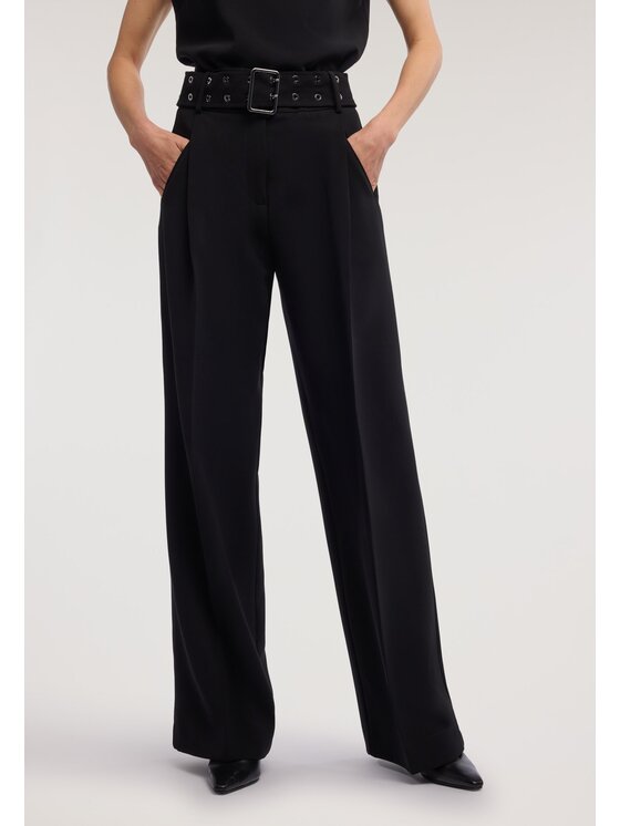 Trussardi Trussardi Spodnie materiałowe P008A002440N033 Czarny Over Fit
