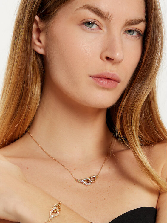 Tory Burch Tory Burch Kaklo papuošalas Interlocking Wishbone Pendant 161070 Auksinė