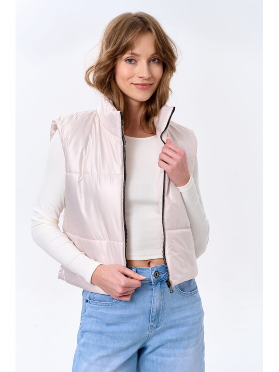 blue shadow blue shadow Bezrękawnik Andromeda Beżowy Regular Fit