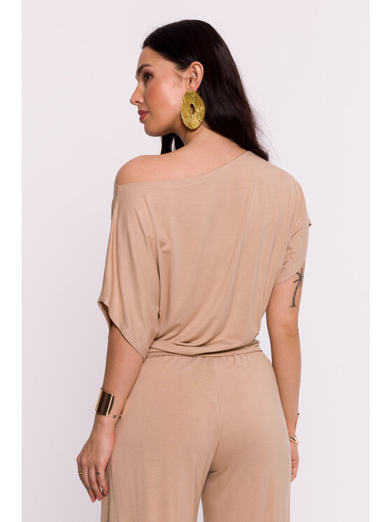 BeWear BeWear Bluzka B287 Brązowy Bella Fit