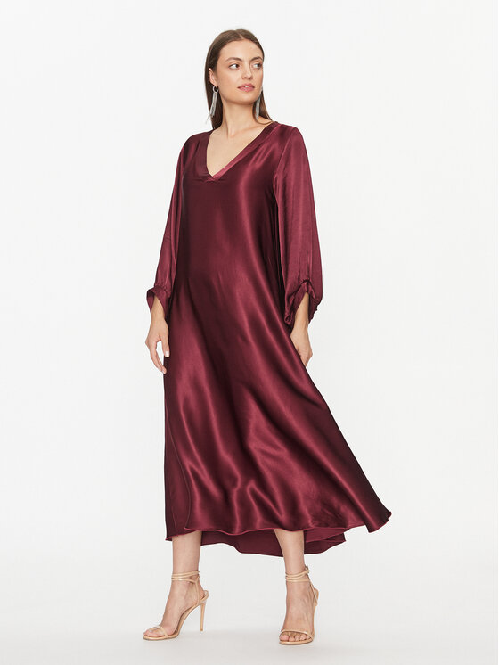 Dixie Dixie Koktel haljina A782Z037 Tamnocrvena Relaxed Fit