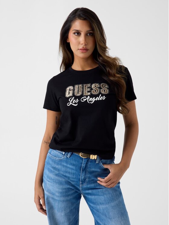 Guess Guess T-Shirt 183424 Černá Classic Fit