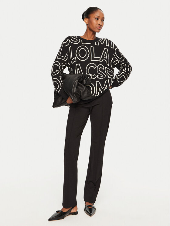 LOLA CASADEMUNT LOLA CASADEMUNT Pantaloni din material MF2414004 00N Negru Regular Fit