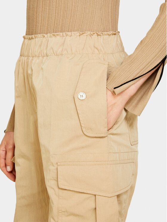 Sisley Sisley Hlače 4JQJLF04R Bež Relaxed Fit