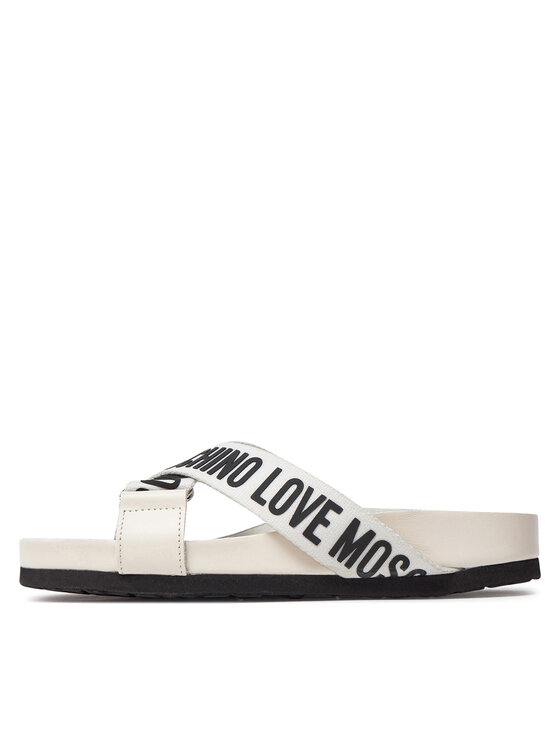 LOVE MOSCHINO LOVE MOSCHINO Şlapi JA28263G0IIX110A Écru