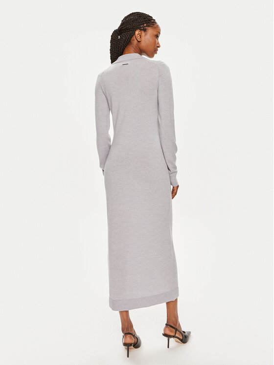 Calvin Klein Calvin Klein Úpletové šaty K20K207219 Šedá Slim Fit