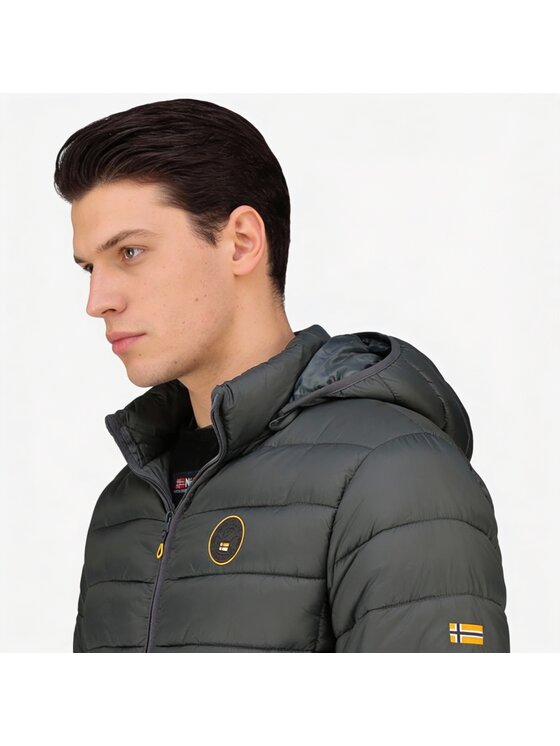 Geographical Norway Geographical Norway Kurtka puchowa WZ5086H/GN-GRIS FONCÉ Szary Long Fit