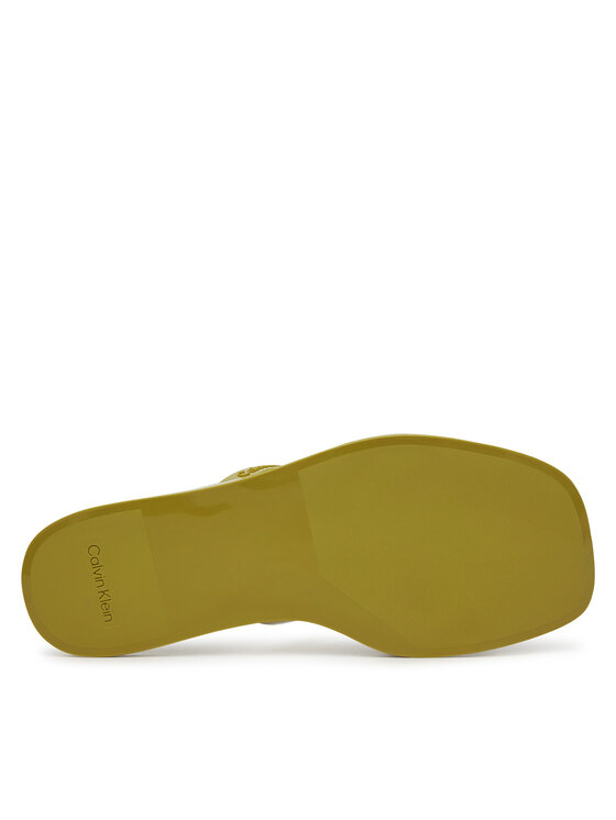 Calvin Klein Calvin Klein Papucs Double Bar Slide - Jelly HW0HW02417 Zöld