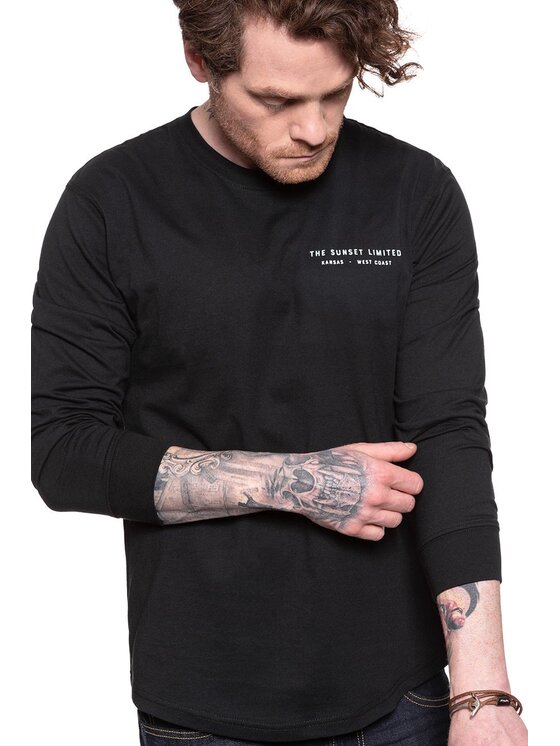Lee Lee T-shirt LS GRAPHIC CREW Nero Regular Fit