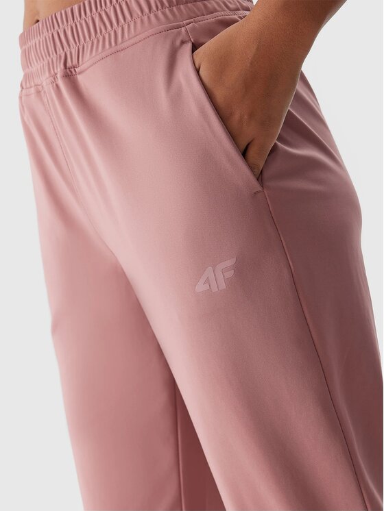 4F 4F Pantaloni da donna 4FWSS24TFTRF454-56S Rosa Regular Fit